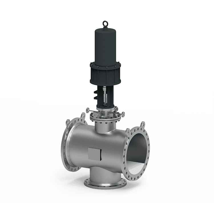 Hot gas mixing valves